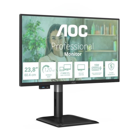AOC 24P4CV monitor komputerowy 60,5 cm (23.8") 1920 x 1080 px Full HD LED Czarny