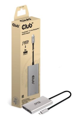 CLUB3D CSV-1586 huby i koncentratory Thunderbolt 3 40000 Mbit/s Srebrny