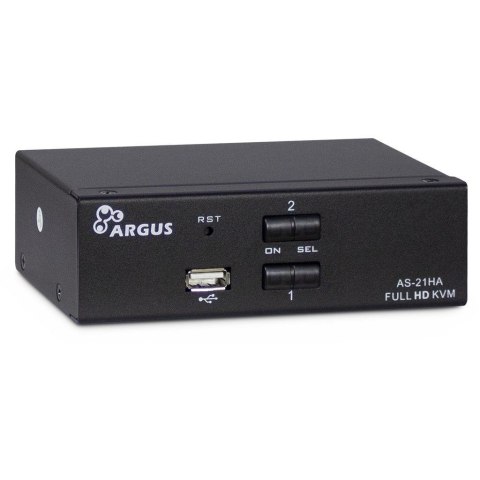 Inter-Tech AS-21HA HDMI przełącznik KVM Czarny