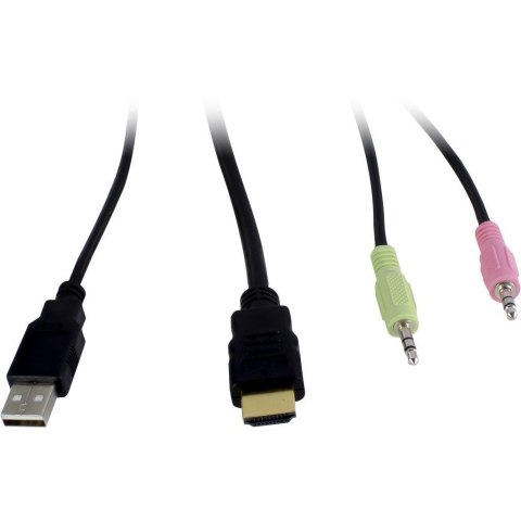 Inter-Tech AS-21HA HDMI przełącznik KVM Czarny