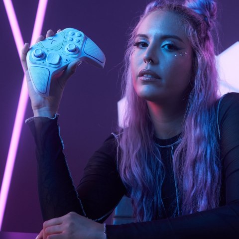 PDP 052-002-WH kontroler gier Fioletowy, Biały RF/USB Gamepad Analogowa/Cyfrowa PC, PlayStation 4, PlayStation 5