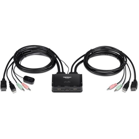 Trendnet TK-220DPI przełącznik KVM Czarny