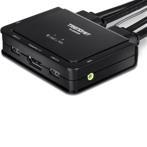 Trendnet TK-220DPI przełącznik KVM Czarny