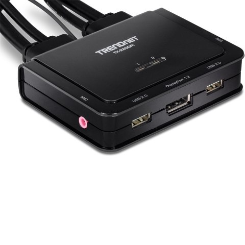 Trendnet TK-220DPI przełącznik KVM Czarny