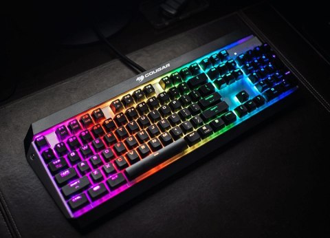 COUGAR CGR-Attack-X3-RGB klawiatura Gaming USB QWERTY Angielski Czarny