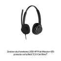 HP Poly Mission 425 Classic - przewodowy zestaw słuchawkowy USB stereo (opakowanie zbiorcze)