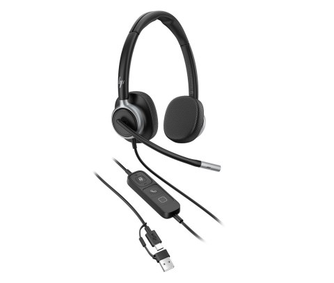 HP Poly Mission 625 - stereofoniczny przewodowy zestaw słuchawkowy USB (opakowanie zbiorcze)