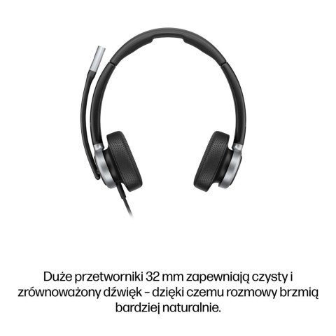 HP Poly Mission 625 - stereofoniczny przewodowy zestaw słuchawkowy USB (opakowanie zbiorcze)