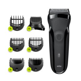 Braun Series 3 300BT Golarka rotacyjna Przycinarka Czarny