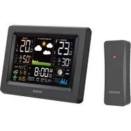 Sencor SWS 4500 Stacja pogodowa czarna / kolorowy wyświetlacz LCD / czujnik bezprzewodowy
