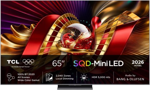 TCL C8L 65C8L Telewizor 165,1 cm (65") 4K Ultra HD Smart TV Wi-Fi Czarny 6000 cd/m2