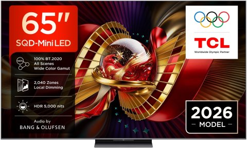 TCL C8L 65C8L Telewizor 165,1 cm (65") 4K Ultra HD Smart TV Wi-Fi Czarny 6000 cd/m2
