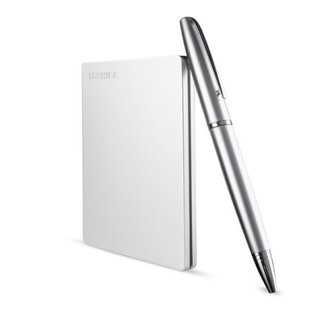 Dysk zewnętrzny Toshiba Canvio Slim 2TB 2.5" Micro-USB B 3.2 Gen 1 (3.1 Gen 1) Srebrny