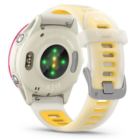 Zegarek Garmin Forerunner 570 42mm Bone/Raspberry Aluminium