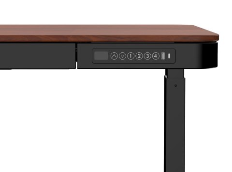 Activejet Biurko z elektryczną regulacją wysokości ET119S czarny/orzech.. Wymiar blatu 120x60 cm.