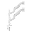 ERGO OFFICE UCHWYT NA 2 MONITORY, SPRĘŻYNA GAZOWA, 17"-32", 1-10KG, BIAŁY MAT ER-692 W