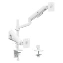 ERGO OFFICE UCHWYT NA 2 MONITORY, SPRĘŻYNA GAZOWA, 17"-32", 1-10KG, BIAŁY MAT ER-692 W