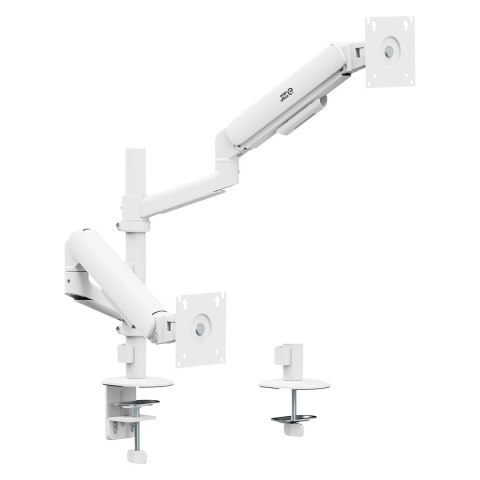 ERGO OFFICE UCHWYT NA 2 MONITORY, SPRĘŻYNA GAZOWA, 17"-32", 1-10KG, BIAŁY MAT ER-692 W