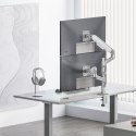 ERGO OFFICE UCHWYT NA 2 MONITORY, SPRĘŻYNA GAZOWA, 17"-32", 1-10KG, BIAŁY MAT ER-692 W