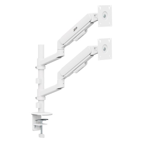 ERGO OFFICE UCHWYT NA 2 MONITORY, SPRĘŻYNA GAZOWA, 17"-32", 1-10KG, BIAŁY MAT ER-692 W