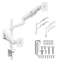 ERGO OFFICE UCHWYT NA 2 MONITORY, SPRĘŻYNA GAZOWA, 17"-32", 1-10KG, BIAŁY MAT ER-692 W