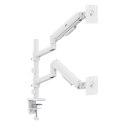 ERGO OFFICE UCHWYT NA 2 MONITORY, SPRĘŻYNA GAZOWA, 17"-32", 1-10KG, BIAŁY MAT ER-692 W