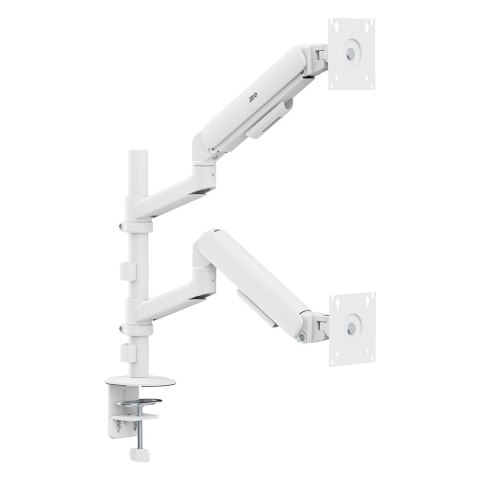 ERGO OFFICE UCHWYT NA 2 MONITORY, SPRĘŻYNA GAZOWA, 17"-32", 1-10KG, BIAŁY MAT ER-692 W