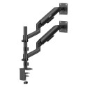 ERGO OFFICE UCHWYT / WIESZAK NA 2 MONITORY, SPRĘŻYNA GAZOWA, 17"-32", 1-10KG, CZARNY MAT, ER-692 B