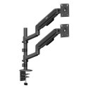 ERGO OFFICE UCHWYT / WIESZAK NA 2 MONITORY, SPRĘŻYNA GAZOWA, 17"-32", 1-10KG, CZARNY MAT, ER-692 B