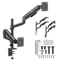 ERGO OFFICE UCHWYT / WIESZAK NA 2 MONITORY, SPRĘŻYNA GAZOWA, 17"-32", 1-10KG, CZARNY MAT, ER-692 B