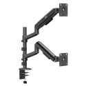 ERGO OFFICE UCHWYT / WIESZAK NA 2 MONITORY, SPRĘŻYNA GAZOWA, 17"-32", 1-10KG, CZARNY MAT, ER-692 B