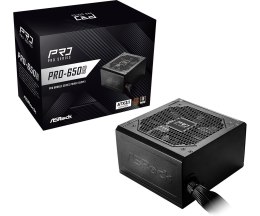 Asrock PRO-650B moduł zasilaczy 650 W 24-pin ATX ATX Czarny
