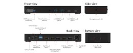 ICY BOX IB-DK2246AC Przewodowa USB 3.2 Gen 2 (3.1 Gen 2) Type-A Czarny