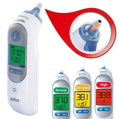 Termometr Elektroniczne do ucha Braun ThermoScan 7 IRT6520 (Pomiar kontaktowy; kolor biały)
