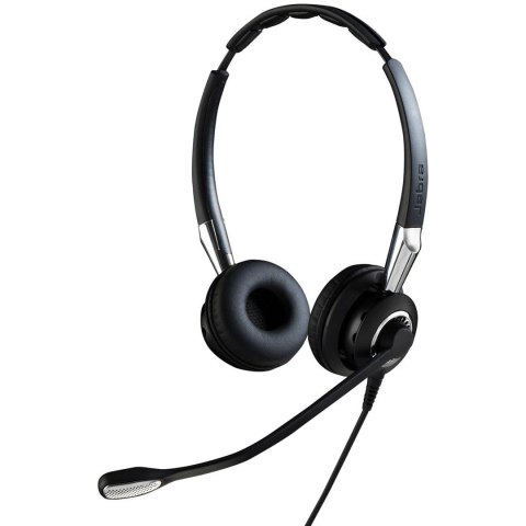 Jabra Biz 2400 II QD Duo NC Zestaw słuchawkowy Przewodowa Opaska na głowę Biuro/centrum telefoniczne Czarny, Srebrny