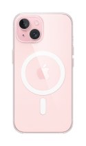 Apple - Obudowa tylna do telefonu komórkowego - Kompatybilna z MagSafe - Poliwęglan - Przezroczysta - do iPhone 15 (MXRK3ZM/A)