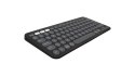 Logitech 920-012239 klawiatura Dołączona myszka Uniwersalne RF Wireless + Bluetooth QWERTY Amerykański międzynarodowy Grafitowy