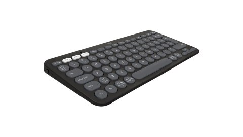 Logitech 920-012239 klawiatura Dołączona myszka Uniwersalne RF Wireless + Bluetooth QWERTY Amerykański międzynarodowy Grafitowy