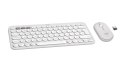 Logitech 920-012240 klawiatura Dołączona myszka Uniwersalne RF Wireless + Bluetooth QWERTY Amerykański międzynarodowy Biały