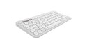 Logitech 920-012240 klawiatura Dołączona myszka Uniwersalne RF Wireless + Bluetooth QWERTY Amerykański międzynarodowy Biały