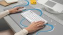 Logitech 920-012240 klawiatura Dołączona myszka Uniwersalne RF Wireless + Bluetooth QWERTY Amerykański międzynarodowy Biały
