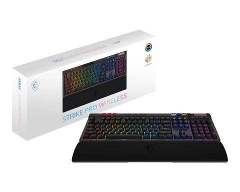 MSI STRIKE PRO WIRELESS klawiatura Gaming USB + Bluetooth QWERTY US English Czarny