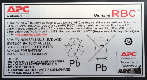 Akumulator Ołowiowo-kwasowy APC RBC55