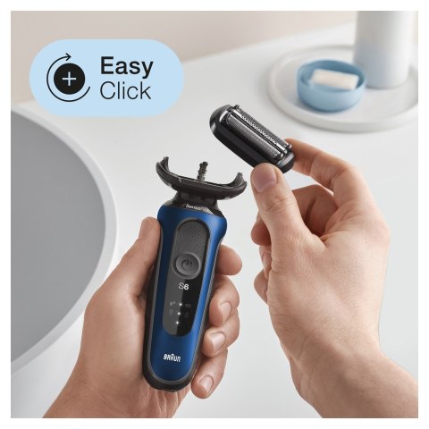 Braun Series 6 61-B1000s Golarka foliowa Czarny, Niebieski