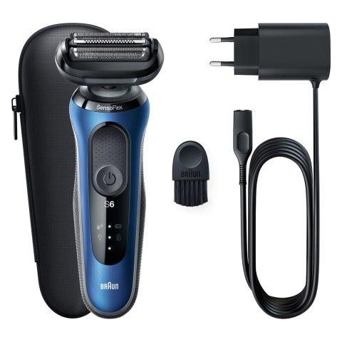 Braun Series 6 61-B1000s Golarka foliowa Czarny, Niebieski