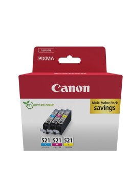 Canon 2934B015 nabój z tuszem 3 szt. Oryginalny Cyjan, Purpurowy, Żółty