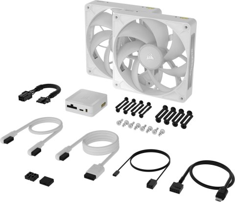 Corsair iCUE LINK RX140 MAX RGB Obudowa komputera Wentylator 14 cm Biały 2 szt.
