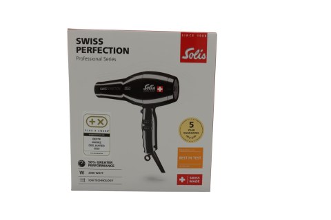 Solis Swiss Perfection suszarka do włosów 2300 W Czarny