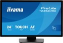 Iiyama ProLite T2452MSC-B2 monitor komputerowy 61 cm (24") 1920 x 1080 px Full HD Ekran dotykowy Czarny