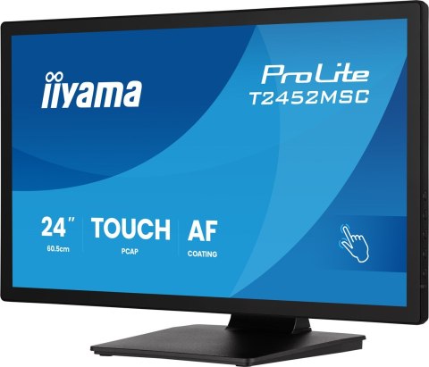 Iiyama ProLite T2452MSC-B2 monitor komputerowy 61 cm (24") 1920 x 1080 px Full HD Ekran dotykowy Czarny